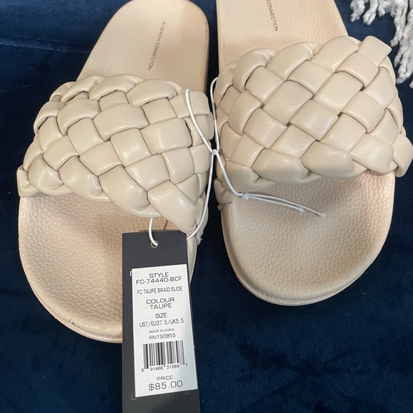 FC taupe braided slides. Size 6 & 7 - Picture 3 of 4